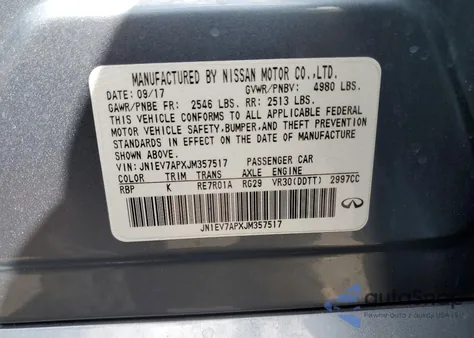 2018 Infiniti Q50 Luxe из США, поврежденный, VIN JN1EV7APXJM357517